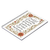 Inspiration Gebet Kalligrafie Zitat Kunst Notizblock (Linke Seite)