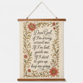 Inspiration Gebet Kalligrafie Zitat Kunst Wandteppich Mit Holzrahmen (Vorderseite)