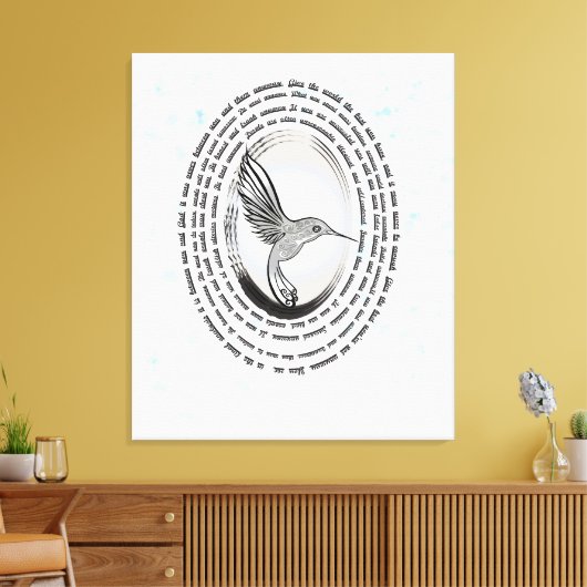 Inspiration Gebet Kolibris Aquarell Leinwanddruck (Insitu (Wohnzimmer))