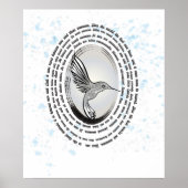 Inspiration Gebet Kolibris Aquarell Poster (Vorne)