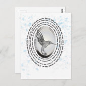 Inspiration Gebet Kolibris Aquarell Postkarte (Vorne/Hinten)