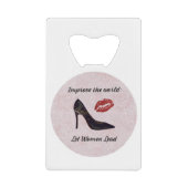 Inspiration Gelassen Frauen führen Geldbeutel Flaschenöffner (Vorderseite)