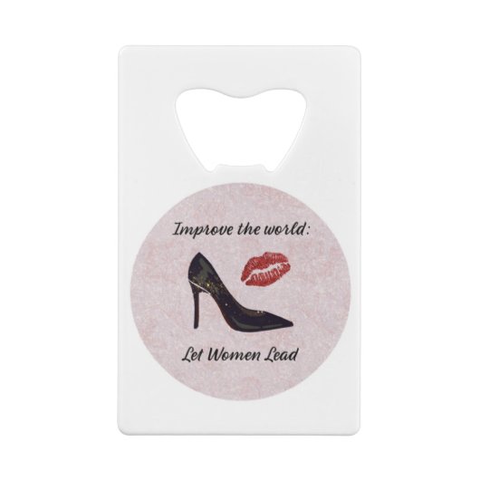 Inspiration Gelassen Frauen führen Geldbeutel Flaschenöffner (Rückseite)