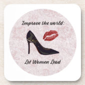 Inspiration Gelassen Frauen führen Getränkeuntersetzer (Vorderseite)