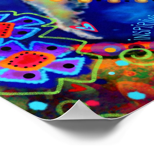 Inspiration gemeinsam fördern Zitatherz Poster (Ecke)