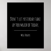 Inspiration gestern Zitat Poster (Vorne)