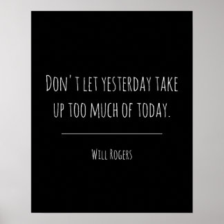 Inspiration gestern Zitat Poster