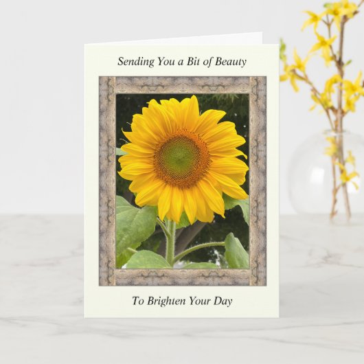 Inspiration Get Well Card mit gelber Sonnenblume Karte (Gelbe Blume)