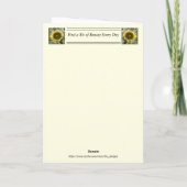 Inspiration Get Well Card mit Young Sunflower Karte (Rückseite)