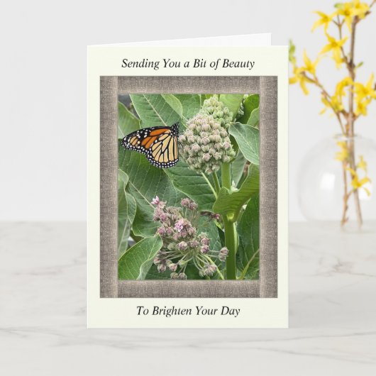 Inspiration Get Well-Well-Card mit Monarch Butterf Karte (Gelbe Blume)