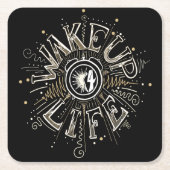 Inspiration GEWECKT UP 4 LIFE Anführungsbeispiel Rechteckiger Pappuntersetzer (Vorderseite)