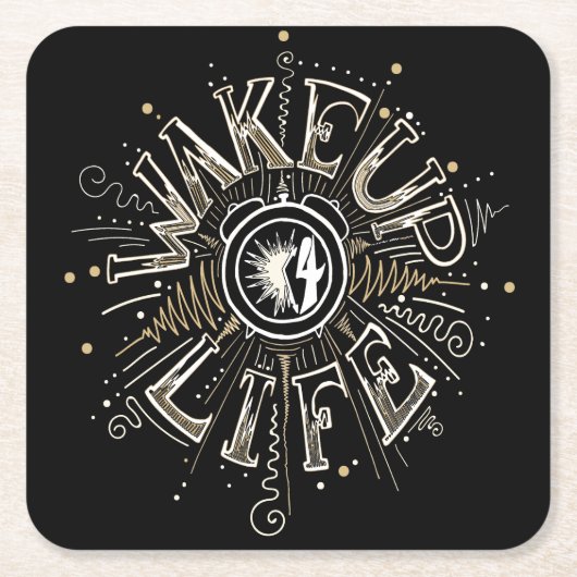 Inspiration GEWECKT UP 4 LIFE Anführungsbeispiel Rechteckiger Pappuntersetzer (Vorderseite)