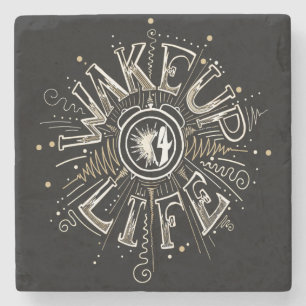 Inspiration GEWECKT UP 4 LIFE Anführungsbeispiel Steinuntersetzer