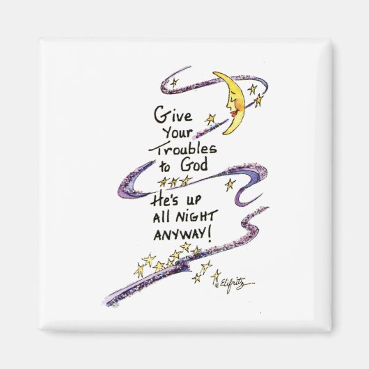 Inspiration "Gib deine Probleme Gott!" Magnet (Vorne)