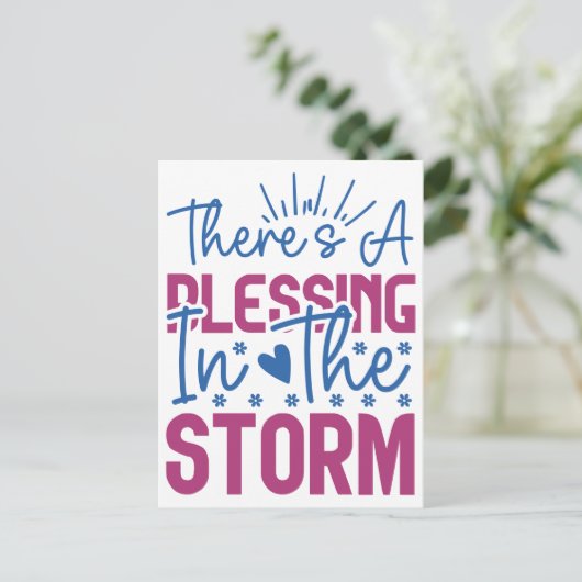 Inspiration gibt es einen Segen im Sturm Postkarte (Stehend Vorderseite)