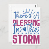 Inspiration gibt es einen Segen im Sturm Postkarte (Vorne/Hinten)