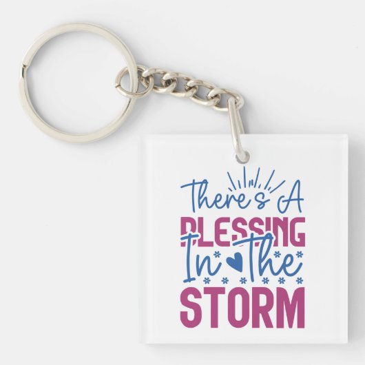 Inspiration gibt es einen Segen im Sturm Schlüsselanhänger (Vorderseite)