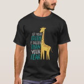 Inspiration Giraffe Faith größer als Angst T-Shirt (Vorderseite)