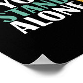 Inspiration Giraffe Zitat stehen allein hoch Poster (Ecke)