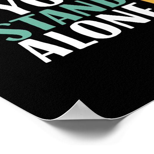 Inspiration Giraffe Zitat stehen allein hoch Poster (Ecke)