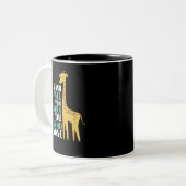 Inspiration Giraffe Zitat stehen allein hoch Zweifarbige Tasse (Vorderseite Links)