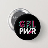 Inspiration Girl Power für starke Frau Button (Vorne & Hinten)