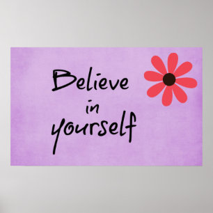 Inspiration glauben an Selbstziffer Poster