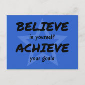 Inspiration glauben Sie sich selbst Typografie Postkarte (Vorderseite)