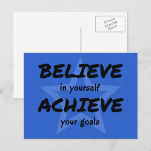 Inspiration glauben Sie sich selbst Typografie Postkarte