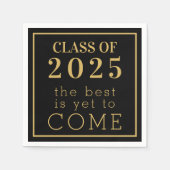 Inspiration Gold Black Class 2023 Abschluss Serviette (Vorderseite)