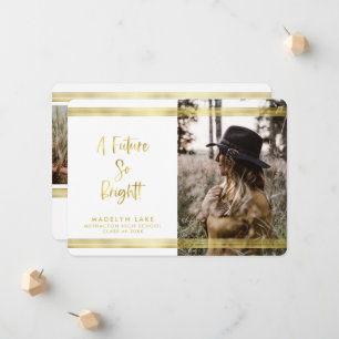 Inspiration Gold Strip Foto Abschluss Ankündigung