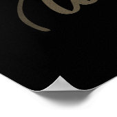Inspiration Gold und Schwarz Poster (Ecke)