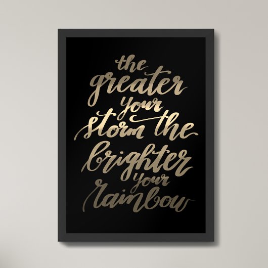 Inspiration Gold und Schwarz Poster
