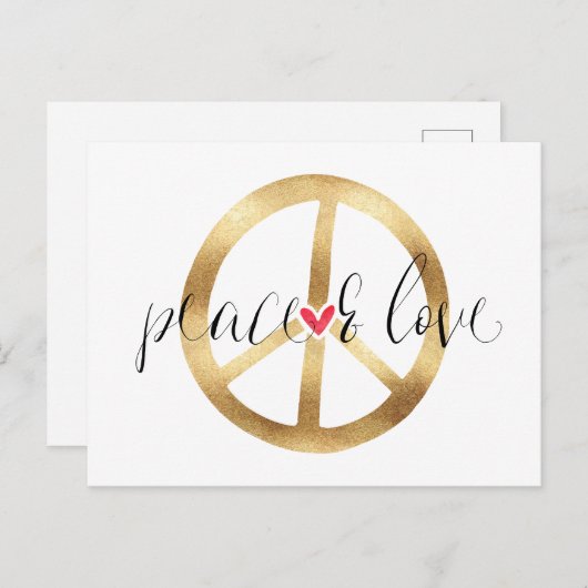 Inspiration Gold-Zeichen Postkarte (Vorne/Hinten)