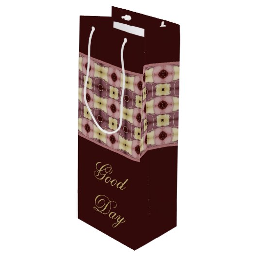Inspiration Good Day Flasche Tote Tasche Geschenktüte Für Weinflaschen (Vorderseite Schrägansicht)