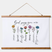 Inspiration Gott Kinderzimmer Art Print Wandteppich Mit Holzrahmen (Vorne)