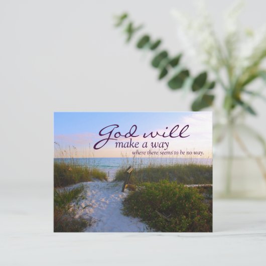 Inspiration: Gott macht einen Weg... Postkarte (Stehend Vorderseite)