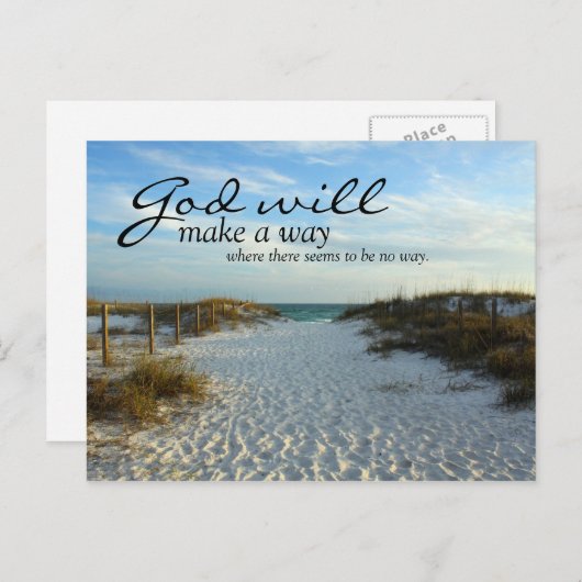 Inspiration: Gott macht einen Weg... Postkarte (Vorne/Hinten)