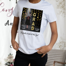 Inspiration Graduate and Proud Girl Gold Custom T-Shirt