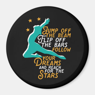 Inspiration Gymnastik Sport Quote Gymnastin Magnet