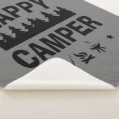 Inspiration Happy Camper Camping Quote Spaß Sherpadecke (3/4)