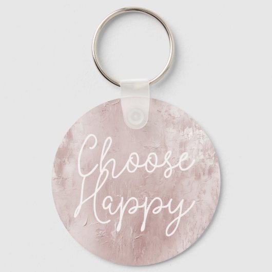 Inspiration Happy Chic Dusty Rose Blush Pink Schlüsselanhänger (Vorderseite)