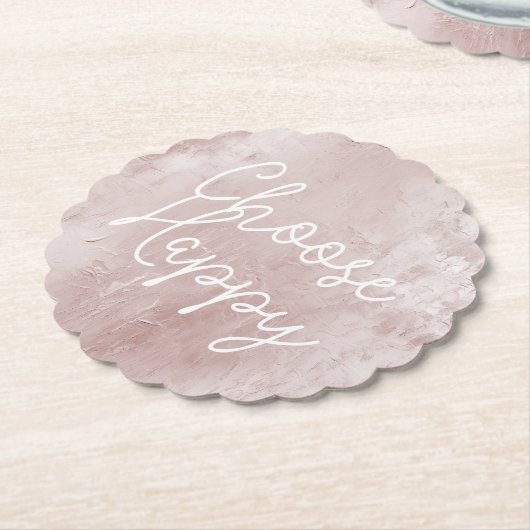 Inspiration Happy Chic Dusty Rose Blush Pink Untersetzer (angewinkelt)