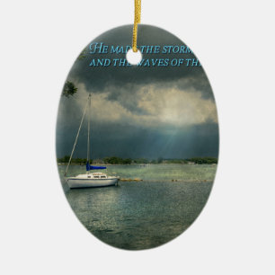 Inspiration - Hoffnung - Segler - Psalm 107-29 Keramikornament