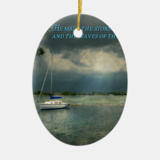 Inspiration - Hoffnung - Segler - Psalm 107-29 Keramikornament