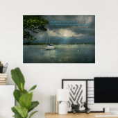 Inspiration - Hoffnung - Segler - Psalm 107-29 Poster (Heimbüro)