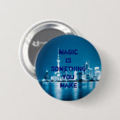 Inspiration Hoffnung Stadt-Nacht Hintergrund Fall- Button (Vorne & Hinten)