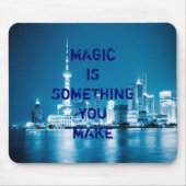 Inspiration Hoffnung Stadt-Nacht Hintergrund Fall- Mousepad (Vorne)