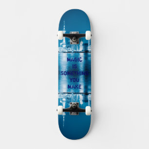Inspiration Hoffnung Zitat Stadt Nacht Hintergrund Skateboard