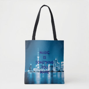 Inspiration Hoffnung Zitat Stadt Nacht Tasche